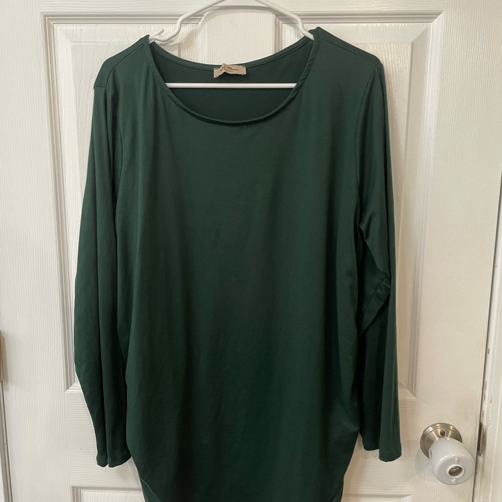 Women's Green Long Sleeve maternity Top
